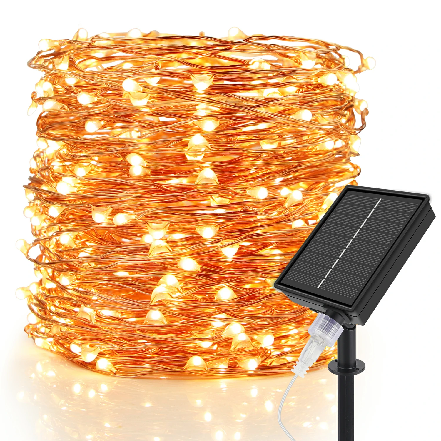Solar Fairy Lights, LED String Lights, Solar Rope Lights, Warm White