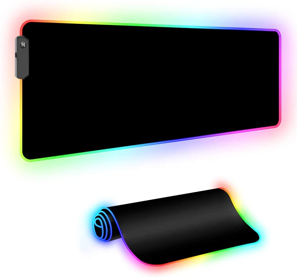 Oversized Glowing Computer Keyboard RGB Mouse Pad Mat with Durable