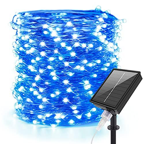 Moobibear Solar Lights for Garden, 30M 300 LED Fairy Lights, Blue Color